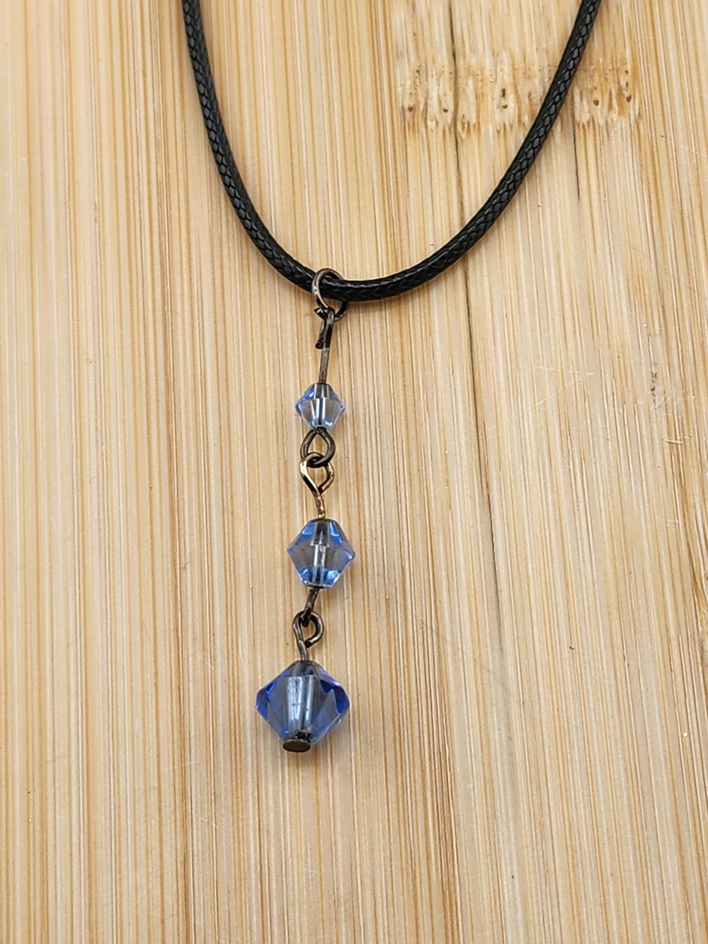 18in To 20in Adj Blue Crystal Drop Pendant Necklace - Women's Jewelry